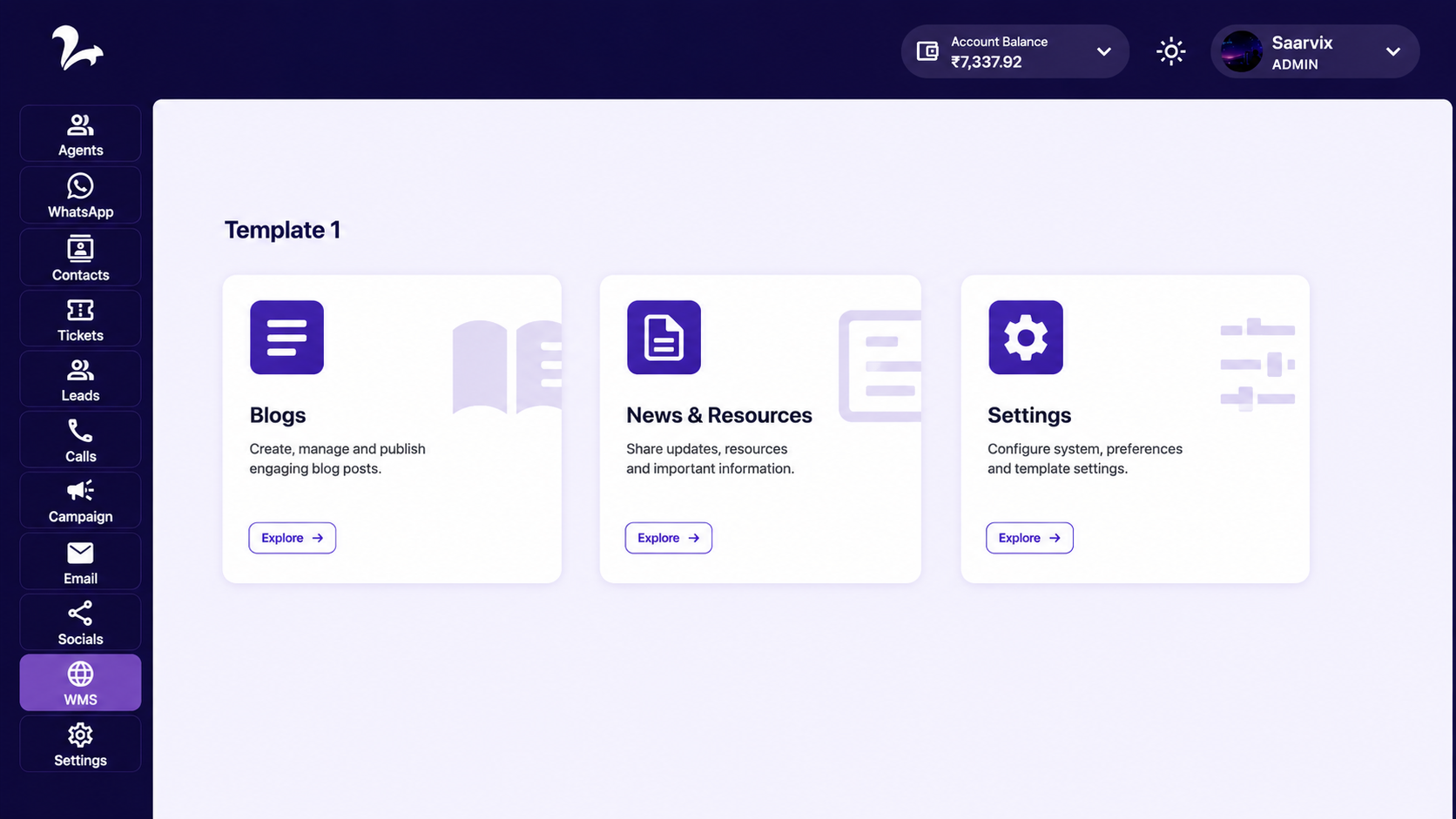 Business Website Builder dashboard preview